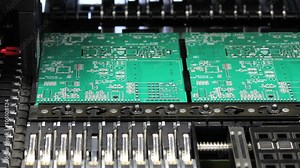 Surface Mount Technology (Smt) Machine places elements on circuit boards