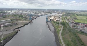 The born Transporter Bridge at Middlesbrough