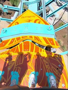 SURF BOARD STANDING ROLLER COASTER 😱🤩🏄 #rollercoaster #orlando #seaworld #themepark #shortvideo