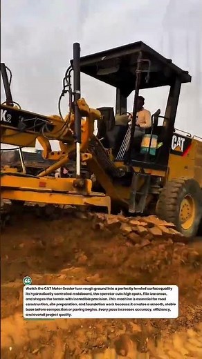 CAT Motor Grader Masters Precision Grading! #MotorGrader #HeavyEquipment #RoadWork