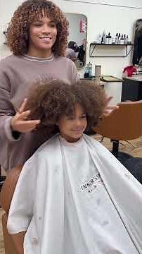 Her First Curly Haircut! 🌀🥹 | #curlyhair #naturalhair #hairtransformation