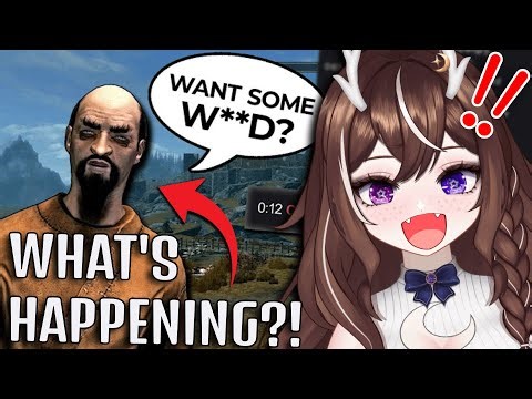 Polish Watching Skyrim but CHAT VOICES THE NPCS?! || Blurbs First Time Reaction