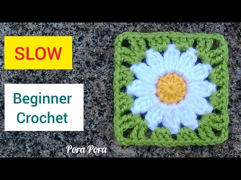 How To Crochet A Daisy Granny Square I Crochet Granny Square For Beginners Step By Step