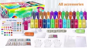 PATIFEED Tie Dye Kit for Kids and Adults, 32 Colours | 80ML Bottles, Gifts for Girls and Boys, Large Groups Activities, Handmade Party