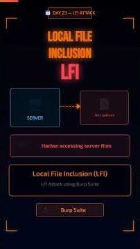 Day 23 – Local File Inclusion (LFI) with Burp Suite#Day23#CyberSecurity#EthicalHacking#LFI#BurpSuite