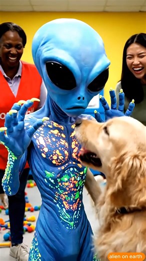 Alien Gets "Attacked" by a Dog! 😂🐶 #Shorts