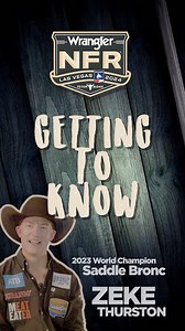 4.8K views · 39 reactions | Family mornings, interviews, meet & greets, and gearing up for competition—2023 World Champion Saddle Bronc Rider Zeke Thurston balances it all like a true champion.  See what a day in his life looks like as he prepares to shine under the Thomas & Mack lights! ✨ #WranglerNFR #WorldChampion #DayInTheLife #SaddleBroncRiding | Official NFR Experience | Facebook