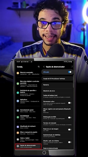 Ative o MODO DESENVOLVEDOR no Android (Passo Rápido!) #androidnopc #ferramentasparastreamers