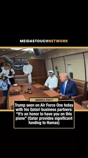 1.7M views · 27K reactions | The American First guy on Air Force One today with his Qatari business partners: “It’s an honor to have you on this plane … first time.” | MeidasTouch | Facebook