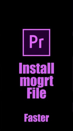 How to Install mogrt file ! Adobe Premiere Pro Tutorial !