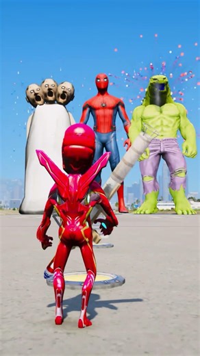 Random Superheroes VS Granny & Giant Spiderman & hulk Brothers #shorts #youtubeshorts