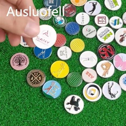 Customizable metal golf ball marker