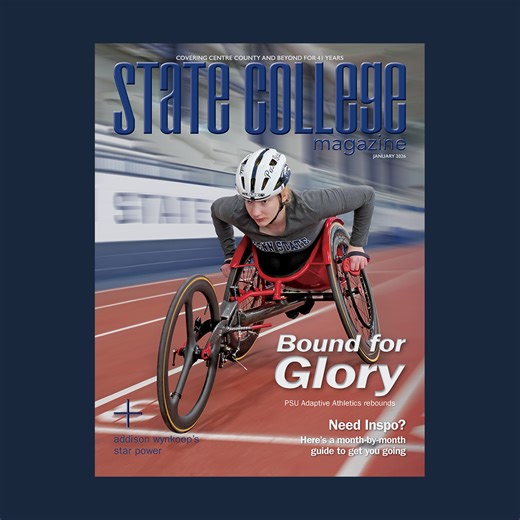 Check out our January 2026 issue and learn about Adaptive Athletics returning to PSU! After a hiatus, the program is now roaring back with increased support. Plus, we offer a month-by-month activity calendar to investigate beautiful central PA. These features and our regular columns make this issue a great start to a new year. Don't miss the print edition now on area newsstands! #statecollegemagazine #happyvalleypa #statecollegepa #centrecountypa #psuadaptiveathletics @zachlorber #bellefonteartm