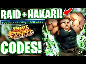 🍏[HAKARI] RAID UPDATE & HAKARI UPDATE CODES FOR ANIME FINAL QUEST (AFQ) | ANIME FINAL QUEST CODES