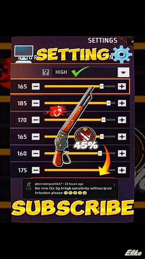 Free Fire Headshot setting 2025 ⚡ Best Sensitivity Settings ⚙️| Sensitivity + Hud Settings Free Fire