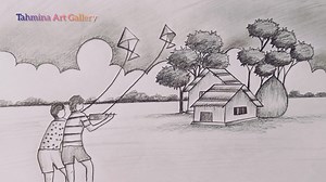 25K views · 233 reactions | How to draw Scenery of kite flying - step by step #art #drawingtutorial #drawing | Tahmina Art Gallery | Facebook