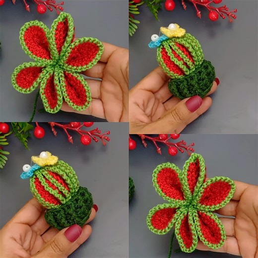 Crochet cute cactus (PART 1 | Knitter