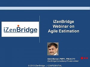 The Agile Certified Practitioner (PMI-ACP)® | Webinar on Agile Estimation | iZenBridge