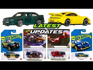 Showcase - Hot Wheels Euro Style Themed, 58th Anniversary Set, New 1:43 Scale Cars, Pop Race Models.