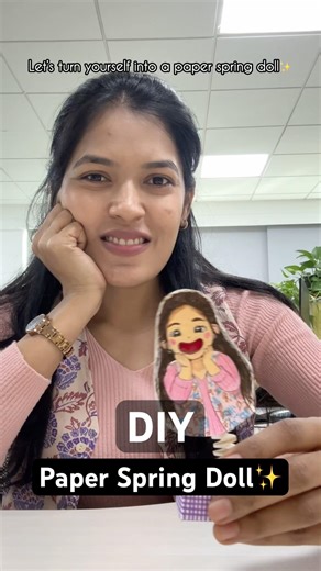 How to make Paper Spring Doll of your character✨👀 #youtubeshorts #paperdoll #craft #papercraft