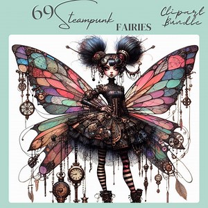Steampunk Fairy Clipart Bundle: Victorian Fantasy Art (PNG/JPG Instant Download) - Etsy