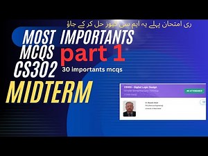 CS302 Important MCQs for Midterm | First 18 Lectures | Operating System Exam Prep
