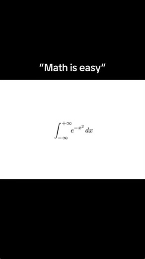 @advitiya_080 on Instagram: "They say mathematics is easy until it asks you to integrate a curve that refuses to behave, and then quietly rewards symmetry, limits, and reasoning over brute force. The Gaussian integral looks innocent, a smooth bell-shaped function stretching to infinity, yet it cannot be solved by elementary methods, only by understanding geometry, dimensional extension, and invariance. By squaring the integral, rotating space, and letting symmetry do the work, a problem that see