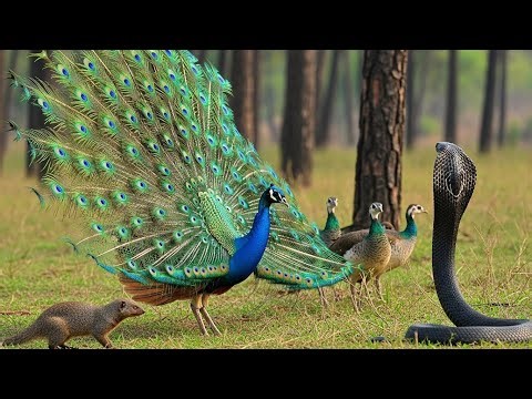 One Snake vs Two Enemies: Peacock and Mongoose Team Up to Survive | Epic Animal Fights