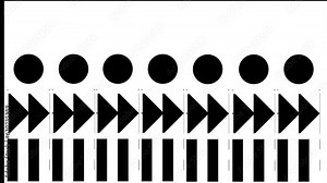 Pattern of looping geometric shapes. Animation of changing the location of shapes. Motion abstract background. Stock Video