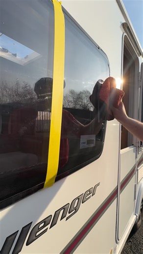 Touring Marshalls on Instagram: "Before ➡️ After 😍 Didn’t expect that much of a difference! A machine polisher + fine cut compound works wonders on our caravan windows — scratches and swirl marks gone and clarity restored ✨🚐 Who knew they could shine like this again?! #cleancaravan #machinepolish #caravanlife #caravanning #touring"