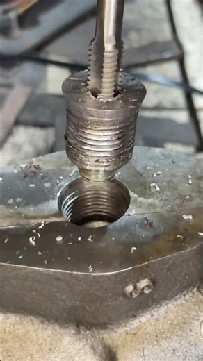 Repair Damaged Threads by Molten Metal & Re-Tapping 🔧#shorts #short #shortvideo #viralshorts #viral