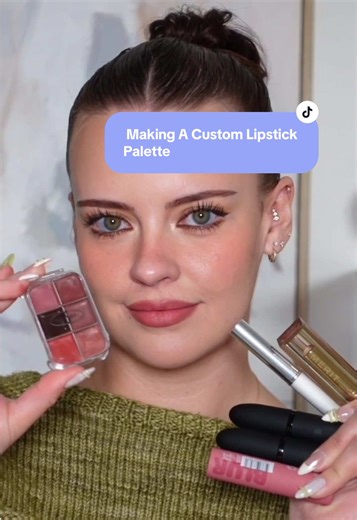 Making a custom lipstick palette full of my favourites #lipstick #lipstickpalette #makeup #beauty #lipcombo
