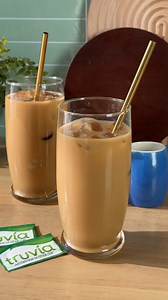 Spring means iced coffee season! Enjoy an iced coffee with the zero sugar sweetness of Truvia! 💚 | Truvia