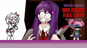 全员唱 Doki Doki Takeover Bad Ending Full Week (FNF BETADCIU)