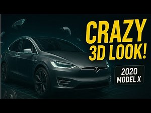 Tesla Model X Full Exterior View! CRAZY 3D model