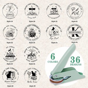 Custom Book Embosser | Book Embosser | Personalized Library Stamp | Ex Libris Embosser | Graduation Gift | Book Lover Gift - Etsy