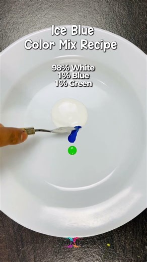 Making the COLDEST Color: Ice Blue ❄️ #shorts #colormixing #satisfying #asmr