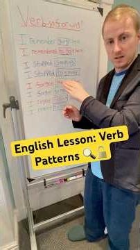 Verb Patterns in English! ⚠️⚠️ #learnenglish #englishgrammar #grammar #english #esl #englishlanguage