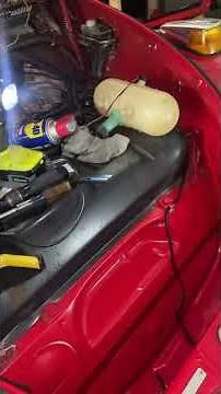 Hood release cable install on a 68-up VW Beetle