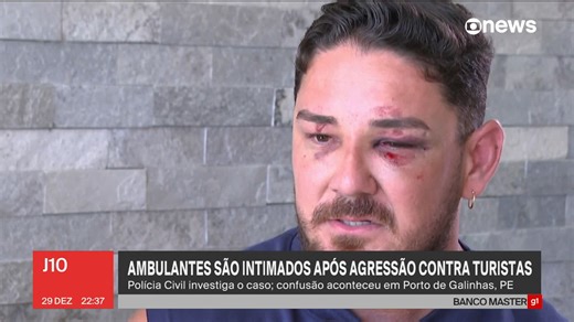 Em Pernambuco, a polícia quer ouvir os ambulantes envolvidos na agressão contra dois turistas do Mato Grosso em Porto de Galinhas. Saiba mais. #J10 ➡ Assista na #GloboNews: http://glo.bo/39WjXAu | GloboNews