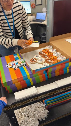 Our Thunder Girls brought the Schedule Day sweets to the Thunder offices 🍪 | OKC Thunder Entertainers