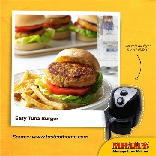 Best part about this recipe? Not only can you whip this up in less than 30 minutes, you can customise it with any toppings you like! 💯 Guaranteed a hit with adults and childrens alike. 😍 Ingredients: 1 large egg, lightly beaten 1/2 cup dry bread crumbs 1/2 cup finely chopped celery 1/3 cup mayonnaise 1/4 cup finely chopped onion 2 tablespoons chili sauce 1 can of light tuna in water 4 hamburger buns, split and toasted Step-by-step: 1. Preheat air fryer to 350°. 2. In a small bowl, combine firs