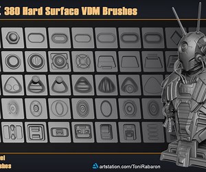 ArtStation - Robot | 380 Hard Surface VDM Brushes for Zbrush | Brushes