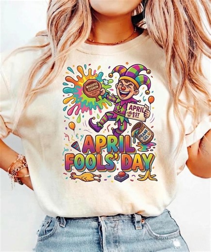 Funny April Fools Day PNG | Neon Jester Sublimation Design | Kids Prank Day Shirt Art | Whoopee Cushion Graphic | DTF Transfer - Etsy