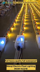 Pixel belt 12v Dc Golden Color 40FEET 300LED copper wire full heavy quality full waterproof order number whatsapp 96381 62218 👌 #viralpost2024 #FacebookReelsContest #neon #instagood #india #StarsEverywhere #life #FacebookPage #instagram #viral 100064860875397:2048:Facebook 100064469571787:2048:Instagram #facebookviral Part 4 | Mataji Electric Pixel RGB LED light