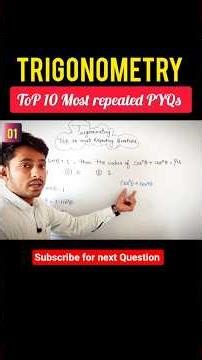 Trigonometry Top 10 Most repeated PYQs 🔥 #class10 #class10maths #boards #shorts #youtubeshorts