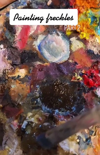 Freckles part 2! #oilpaintingtutorial #paintingtutorial #oilpaintingtechniques #portraitpaintingtips #10kartist #mothersdaygift