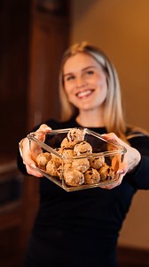 No Bake Protein Balls ✨🤎🤌🏼 A fan-favorite in this household, @brookslaich 😉 Ingredients: - 3 cups oatmeal - 6 scoops @live.momentous vanilla protein - 2 cups peanut butter - 1/2 cup honey - 1 cup dried cranberries - 1 cup white chocolate cips - 1 cup unseetened shredded coconut - 1 tbsp vanilla drops - Pinch of salt - Splash of water to get the texture right Directions: In a big bowl, mix together all dry ingredients; oats, protein powder, chocolate chips, cranberries, coconut & salt. In a s