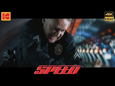 Speed (1994) I'm TALLER! Movie Clip scene 4K HDR10 Kodak 5247 Keanu Reeves - Sandra Bullock
