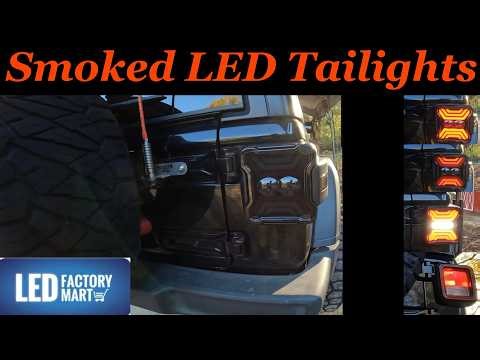 Jeep LED taillight upgrade, Smoked wrangler lights from LEDfactorymart